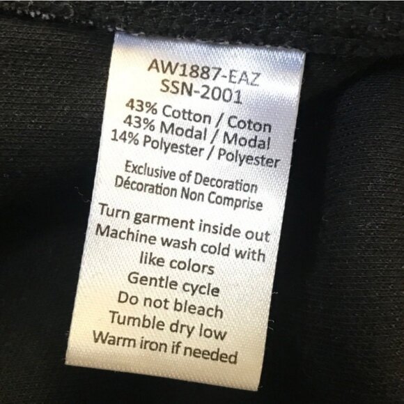 ATM Anthony Thomas Melillo French Terry Track Jacket XS Black Piped Full Zip Up - Picture 9 of 11